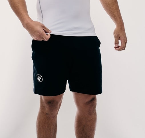 [MT Casual] Black Sports Shorts #Zipper Pocket [MT UrbanFit] Black Sports Shorts