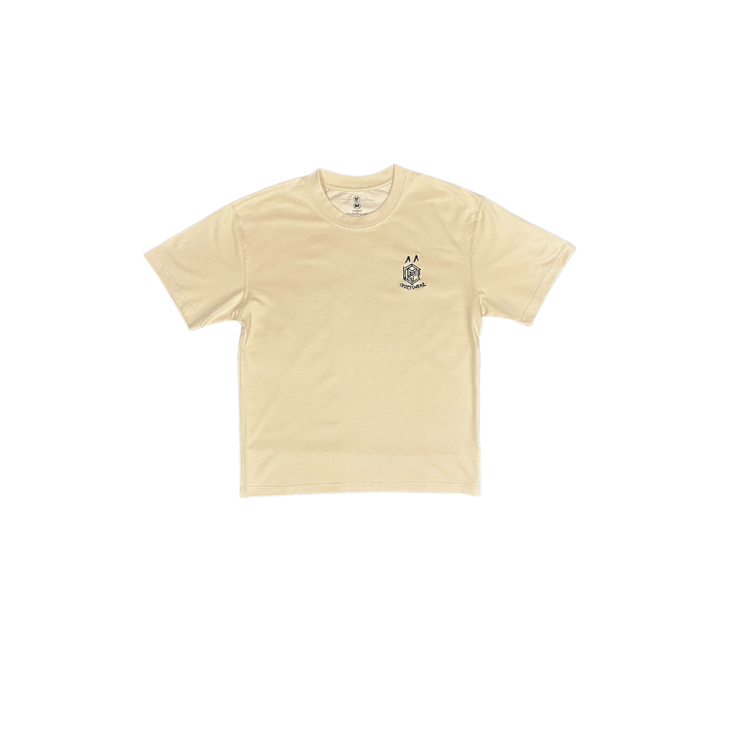 【MT Stay Low Key】Embroidered short-sleeved T-shirt khaki