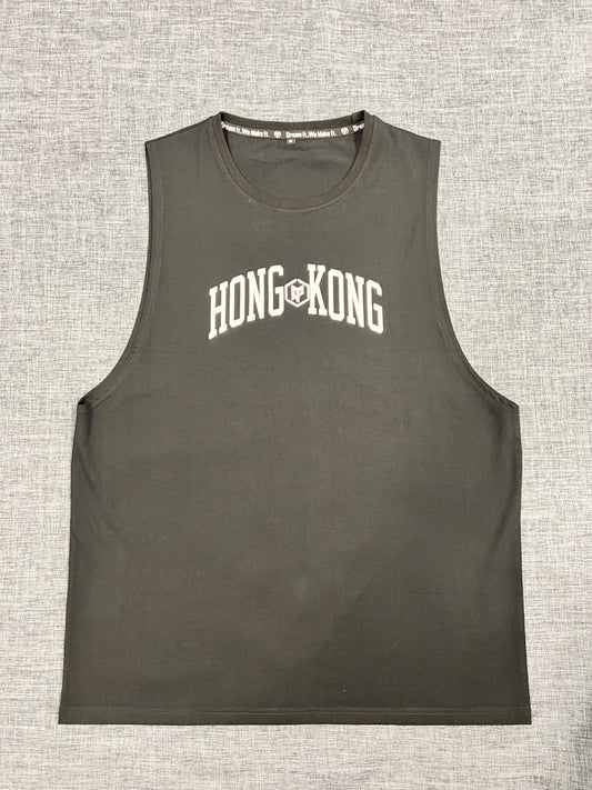 [MT Sports Culture] Sports vest #HONG KONG [MT ActiveVibe] sports vest black 