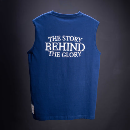 【MT Stay Low Key】MENTALITY design vest top blue